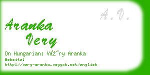 aranka very business card